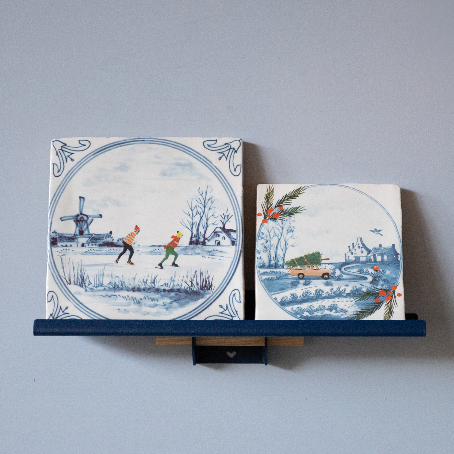 Wandplankje Studio Mippe  in Blauw met Storytiles