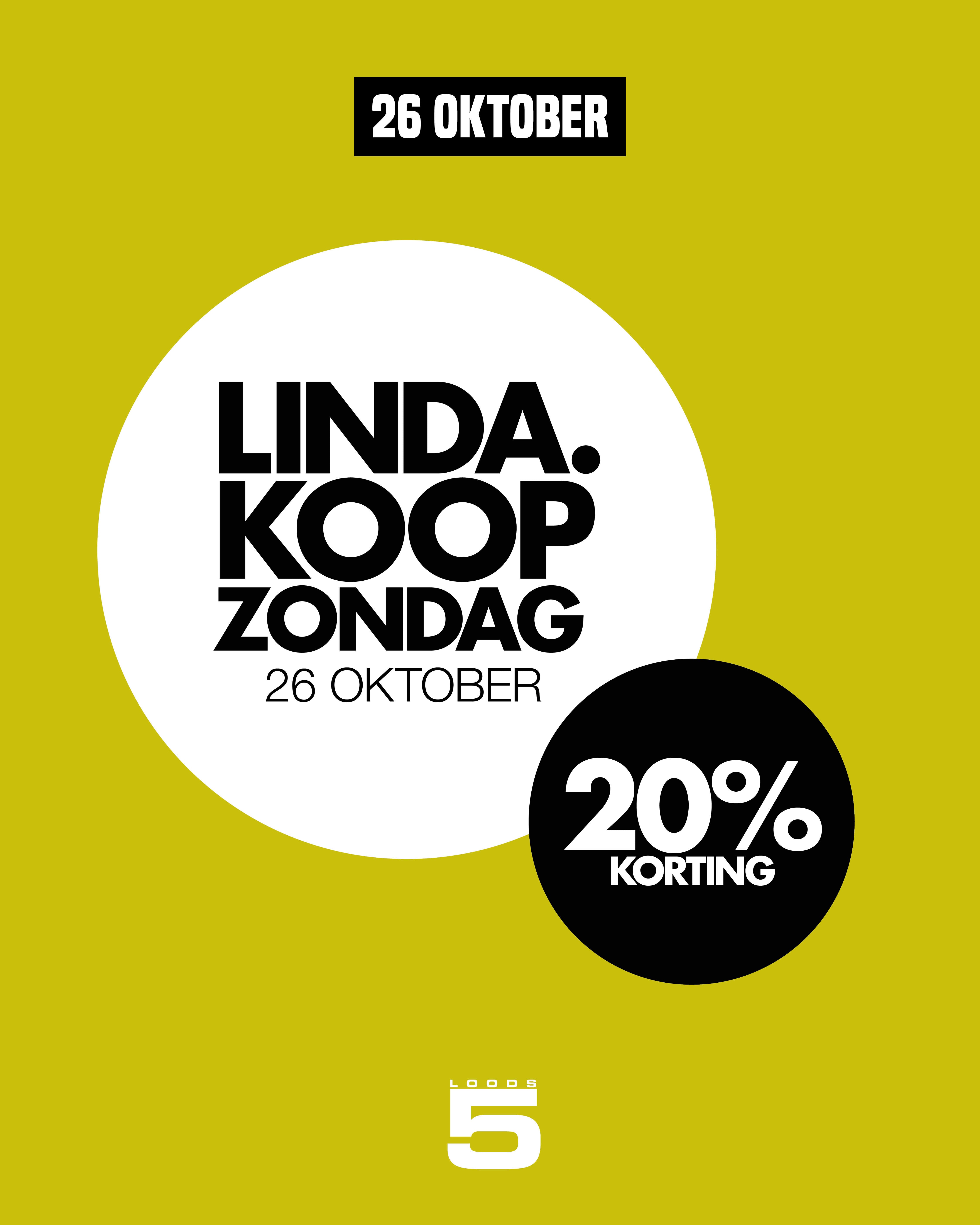 Mippe doet mee met de LINDA. Koopzondag bij Loods 5!